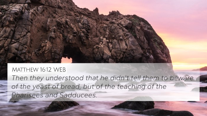 Matthew 16:12 WEB Bible Verse Image