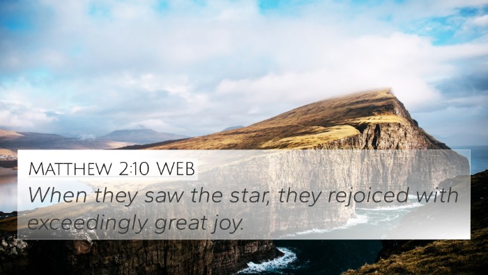 Matthew 2:10 WEB 4K Wallpaper - When they saw the star, they rejoiced with - 4K Wallpaper Bible Verse