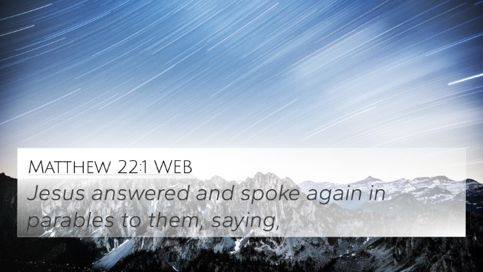 Matthew 22:1 WEB 4K Wallpaper - Jesus answered and spoke again in parables to - 4K Wallpaper Bible Verse
