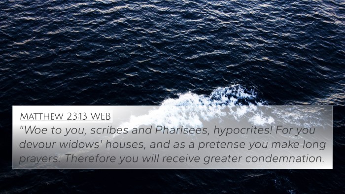 Matthew 23:13 WEB Bible Verse Image