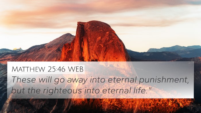 Matthew 25:46 WEB Bible Verse Image