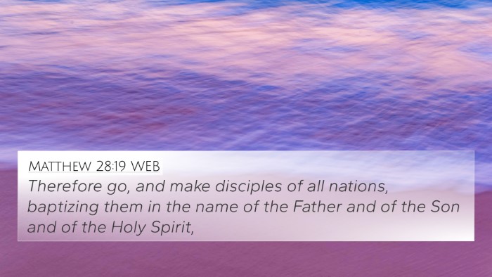 Matthew 28:19 WEB Bible Verse Image