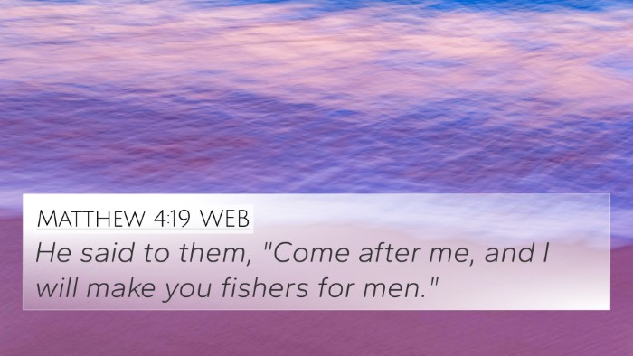 Matthew 4:19 WEB Bible Verse Image