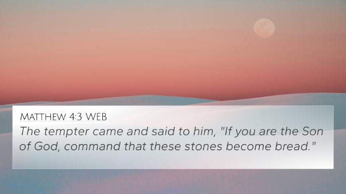 Matthew 4:3 WEB Bible Verse Image