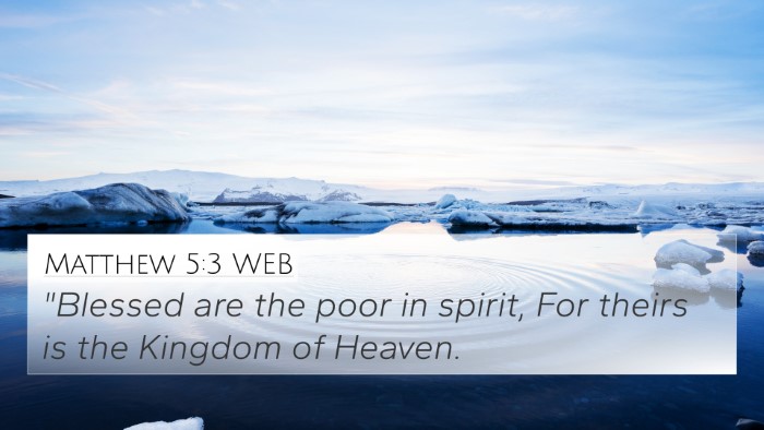 Matthew 5:3 WEB Bible Verse Image