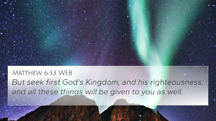 Matthew 6:33 WEB Bible Verse Image