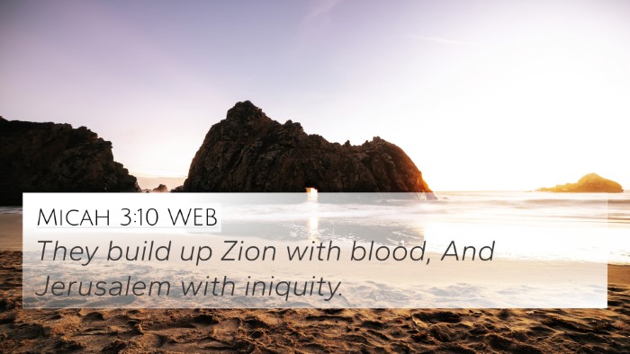 Micah 3:10 WEB Bible Verse Image