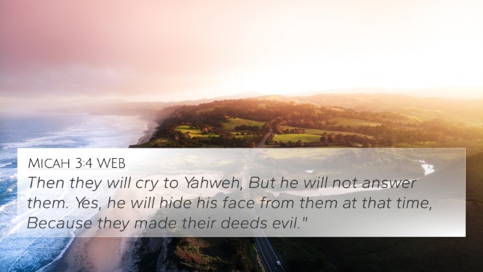Micah 3:4 WEB Bible Verse Image