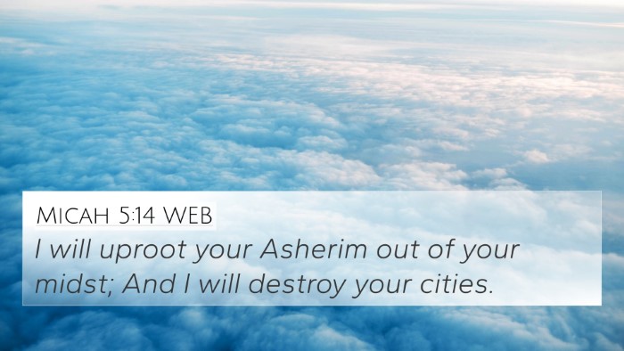 Micah 5:14 WEB Bible Verse Image