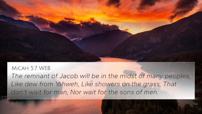 Micah 5:7 WEB Bible Verse Image
