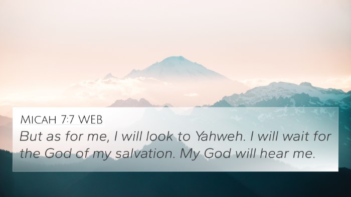 Micah 7:7 WEB Bible Verse Image