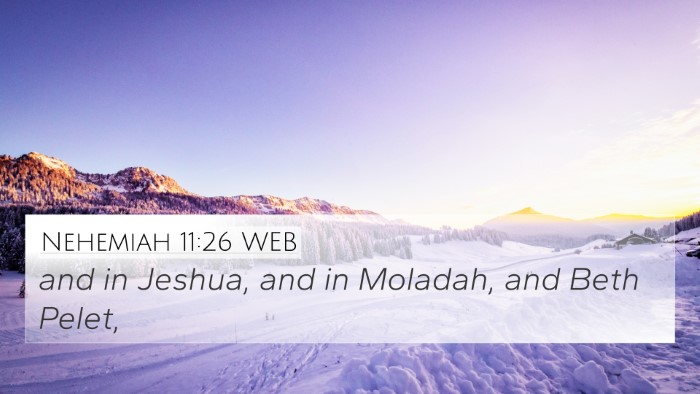 Nehemiah 11:26 WEB Bible Verse Image