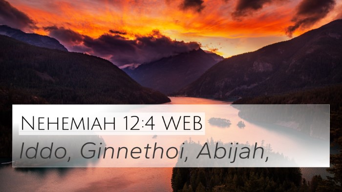 Nehemiah 12:4 WEB Bible Verse Image