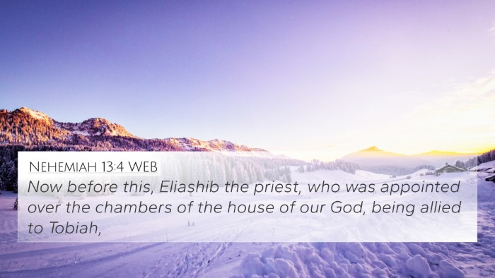 Nehemiah 13:4 WEB Bible Verse Image