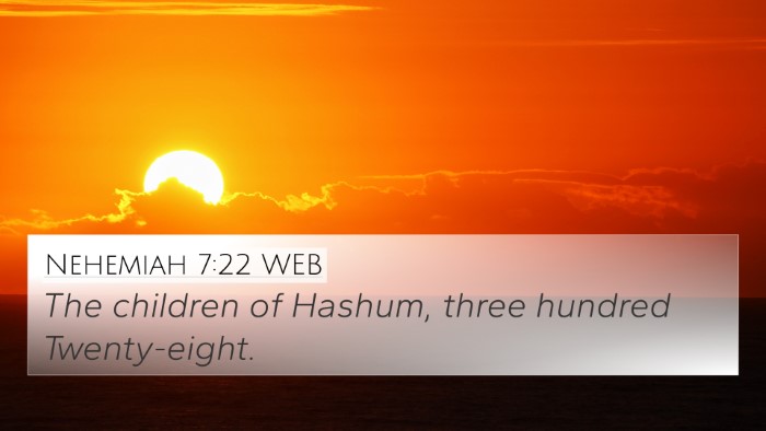 Nehemiah 7:22 WEB Bible Verse Image