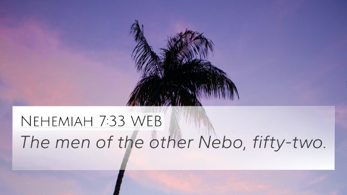Nehemiah 7:33 WEB Bible Verse Image