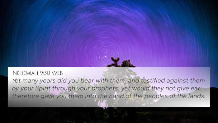 Nehemiah 9:30 WEB Bible Verse Image