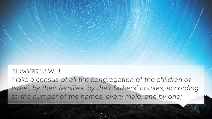 Numbers 1:2 WEB Bible Verse Image