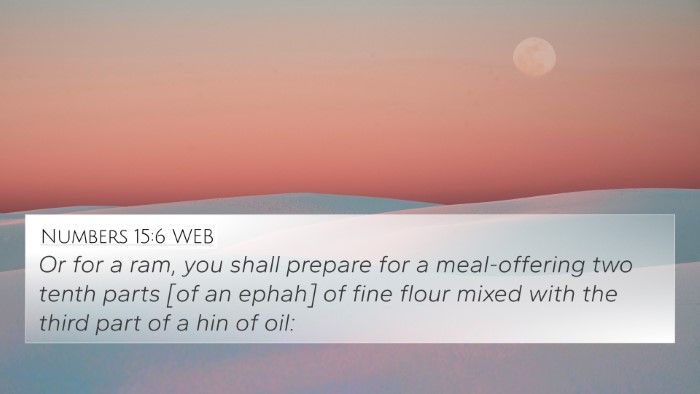 Numbers 15:6 WEB Bible Verse Image