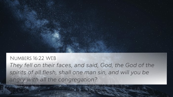 Numbers 16:22 WEB Bible Verse Image