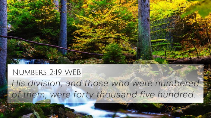 Numbers 2:19 WEB Bible Verse Image