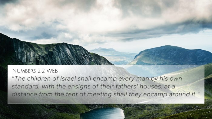 Numbers 2:2 WEB Bible Verse Image