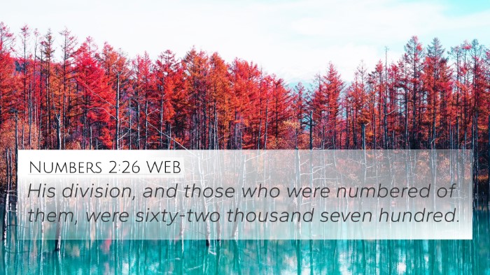 Numbers 2:26 WEB Bible Verse Image