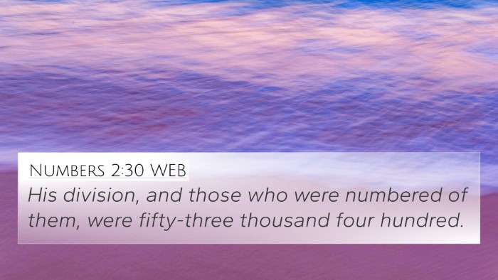 Numbers 2:30 WEB Bible Verse Image
