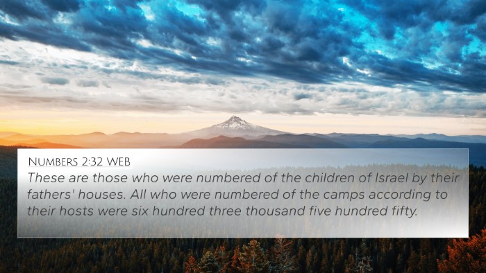 Numbers 2:32 WEB Bible Verse Image