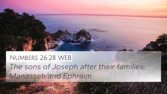 Numbers 26:28 WEB Bible Verse Image