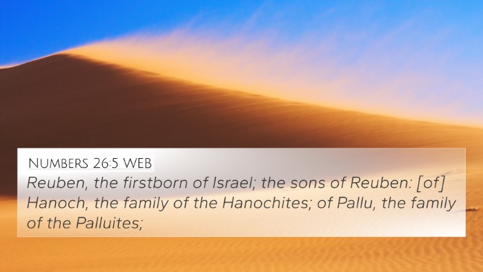 Numbers 26:5 WEB Bible Verse Image