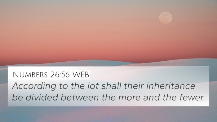 Numbers 26:56 WEB Bible Verse Image