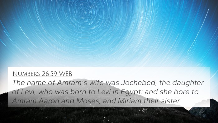 Numbers 26:59 WEB Bible Verse Image