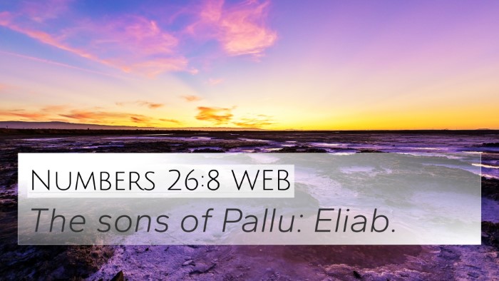 Numbers 26:8 WEB 4K Wallpaper - The sons of Pallu: - 4K Wallpaper Bible Verse