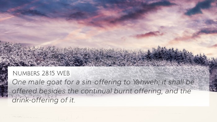 Numbers 28:15 WEB Bible Verse Image