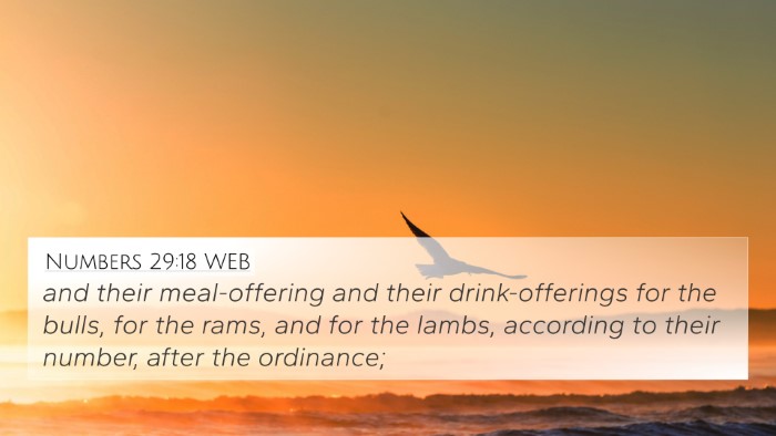 Numbers 29:18 WEB Bible Verse Image