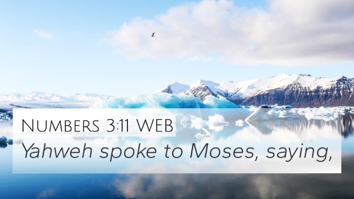 Numbers 3:11 WEB 4K Wallpaper - Yahweh spoke to Moses, - 4K Wallpaper Bible Verse