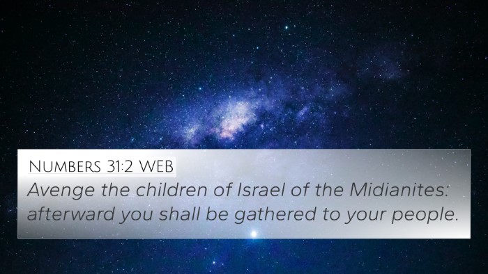 Numbers 31:2 WEB Bible Verse Image