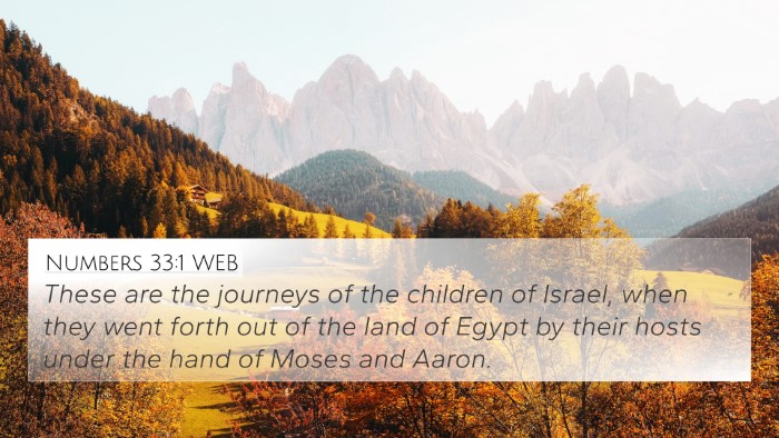 Numbers 33:1 WEB Bible Verse Image