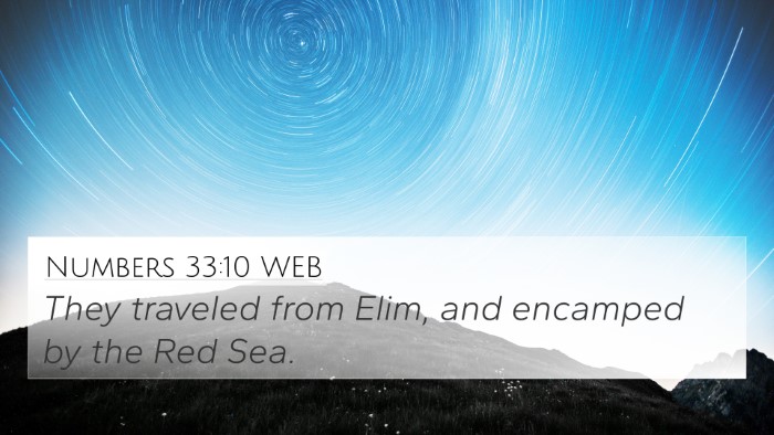 Numbers 33:10 WEB Bible Verse Image