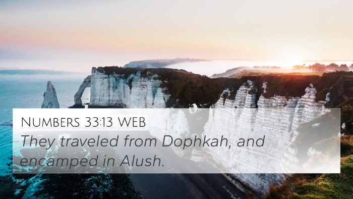 Numbers 33:13 WEB 4K Wallpaper - They traveled from Dophkah, and encamped in - 4K Wallpaper Bible Verse