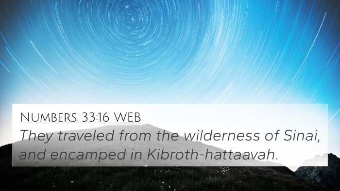 Numbers 33:16 WEB Bible Verse Image