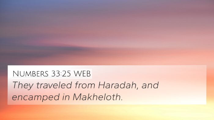 Numbers 33:25 WEB 4K Wallpaper - They traveled from Haradah, and encamped in - 4K Wallpaper Bible Verse