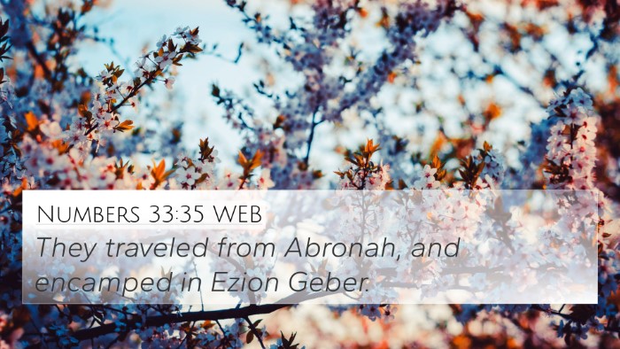 Numbers 33:35 WEB Bible Verse Image