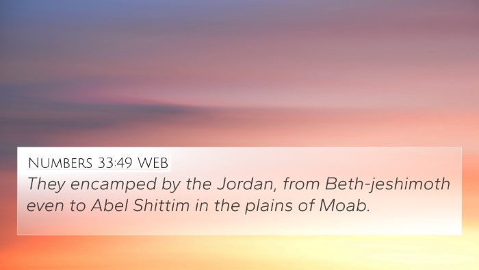 Numbers 33:49 WEB Bible Verse Image