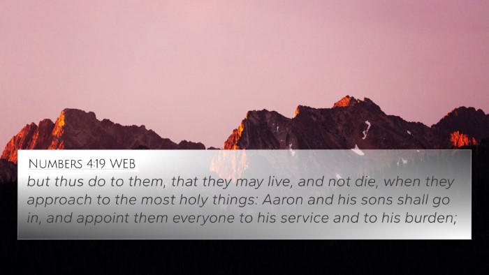 Numbers 4:19 WEB Bible Verse Image