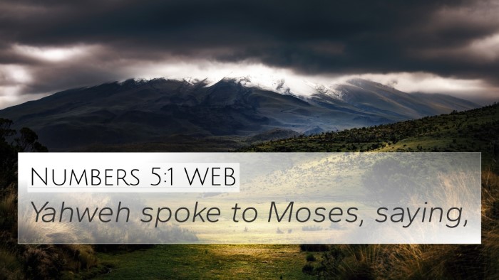 Numbers 5:1 WEB 4K Wallpaper - Yahweh spoke to Moses, - 4K Wallpaper Bible Verse