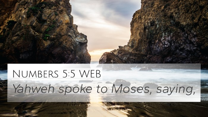 Numbers 5:5 WEB 4K Wallpaper - Yahweh spoke to Moses, - 4K Wallpaper Bible Verse