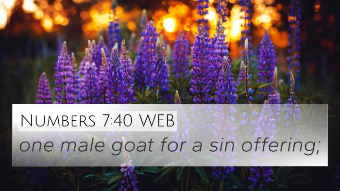 Numbers 7:40 WEB 4K Wallpaper - one male goat for a sin - 4K Wallpaper Bible Verse