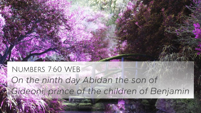 Numbers 7:60 WEB Bible Verse Image